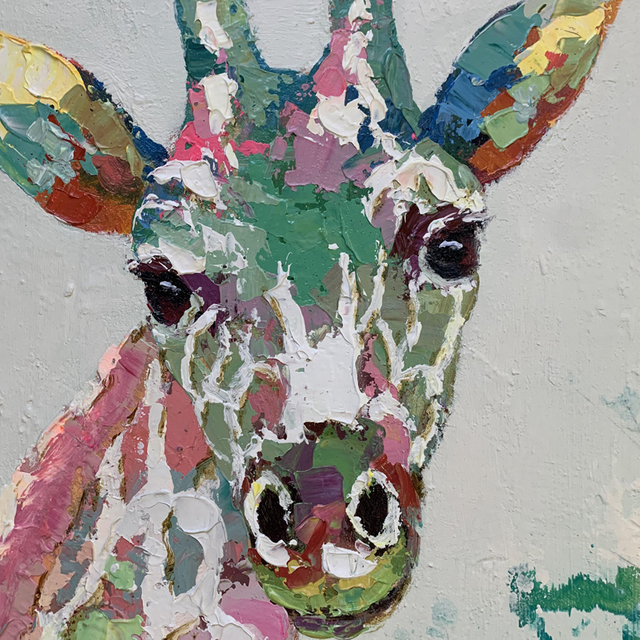 Colorful Giraffe Painting