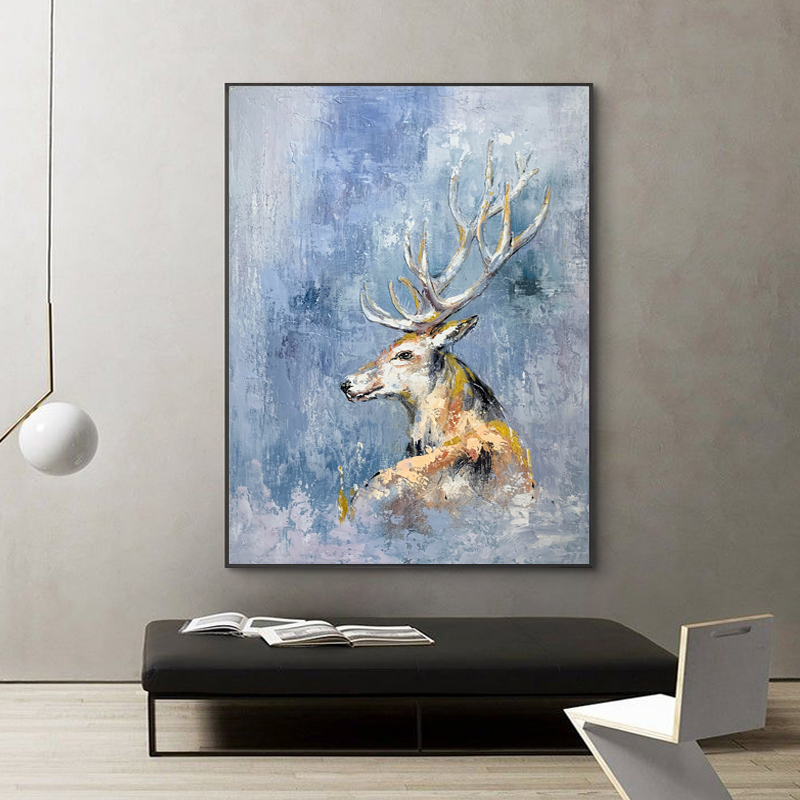 Blue Deer Painting