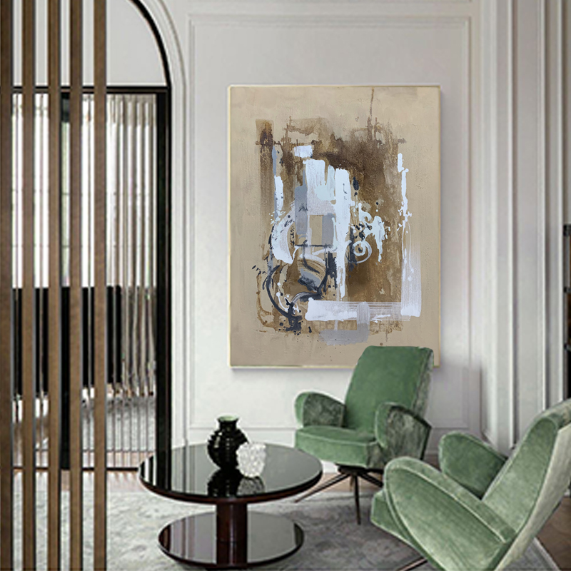 Brown And White Art