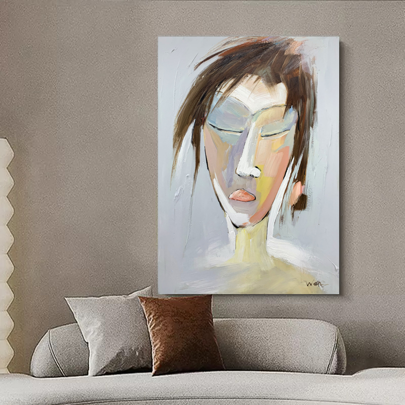Abstract Short Hair Female Art