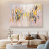 Pink Gold Leaf Wall Painting