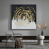 Golden Circle Black And White Intersection Background Art