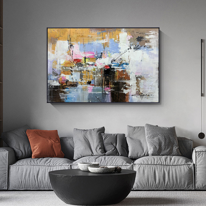Large Painting Behind Sofa Acrylic Canvas Painting