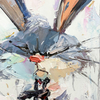 Abstract Rabbit Animal Children's Room Painting