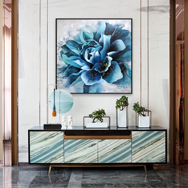 Elegant Blue Flower Painting