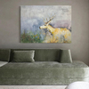 Deer Painting in Abstract Field