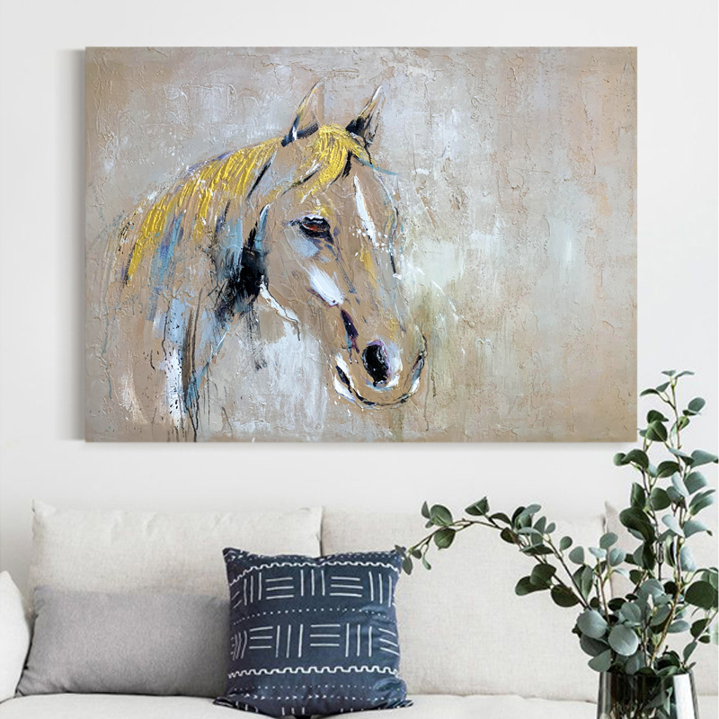 Abstract Horse Canvas Painting