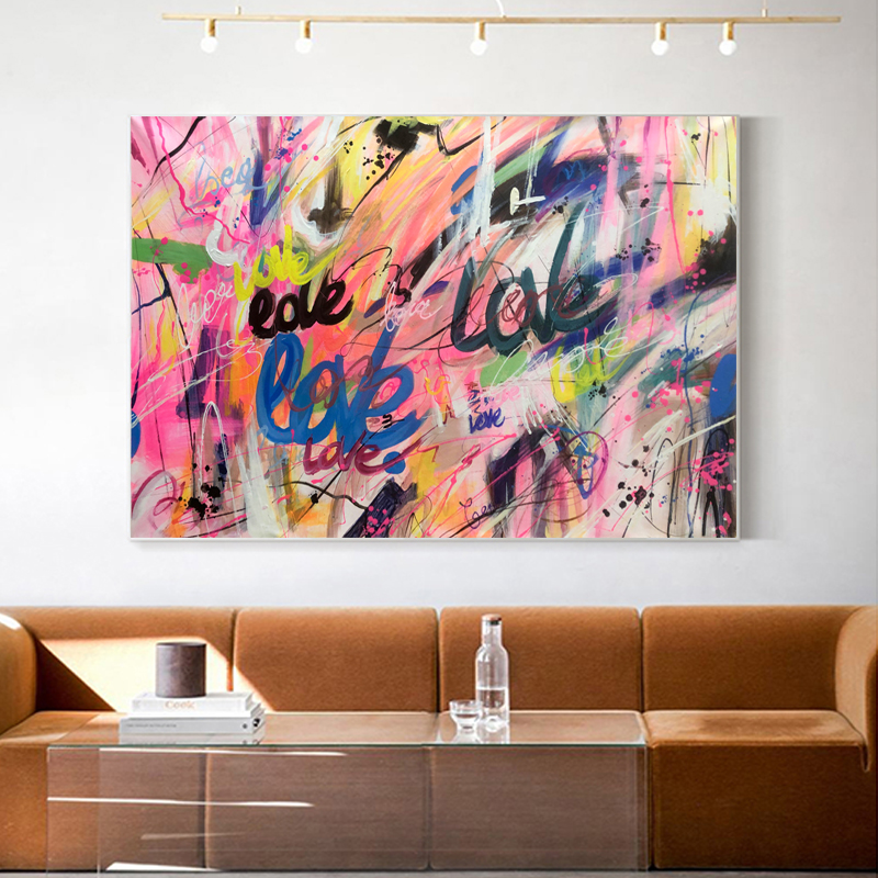 Trendy graffiti painting