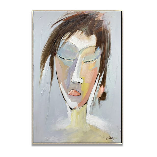 Abstract Short Hair Female Art