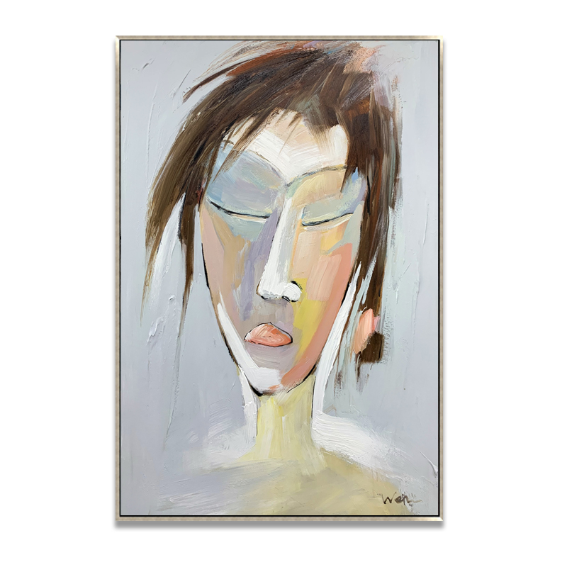 Abstract Short Hair Female Art