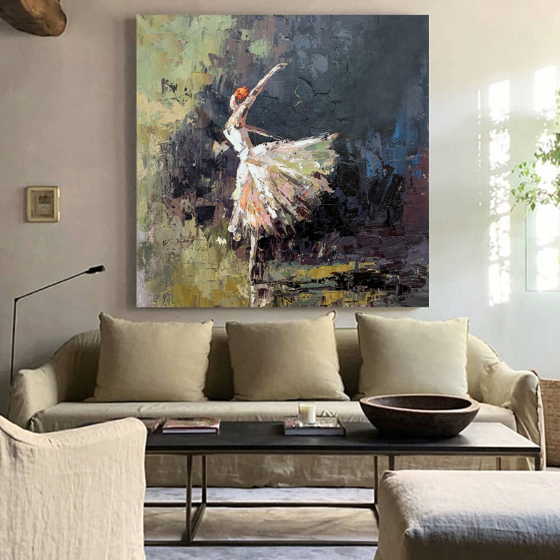 Abstract Ballet Dancing Oil Paintings
