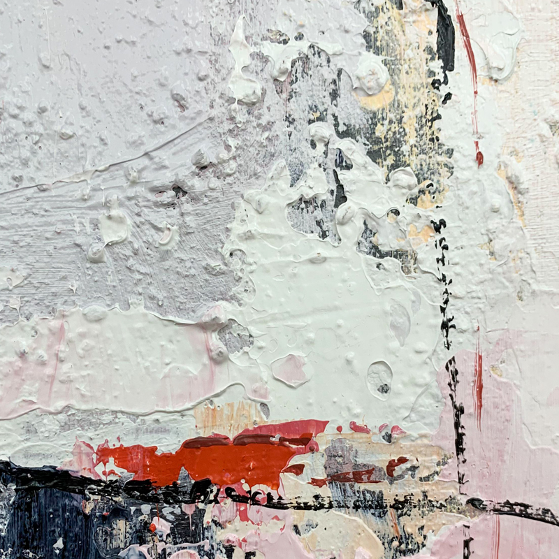 Pink Horizontal Art Abstract Painting