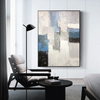 Cool Grey Geometric Abstract Acrylic Painting