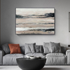 Horizontal Gray Pink Abstract Art