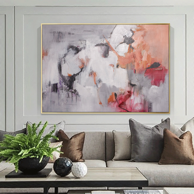 Large Abstract Painting Original Red Abstract Painting