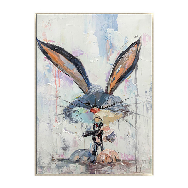 Abstract Rabbit Animal Children's Room Painting