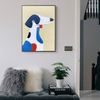 Abstract Yellow Background Dog Painting