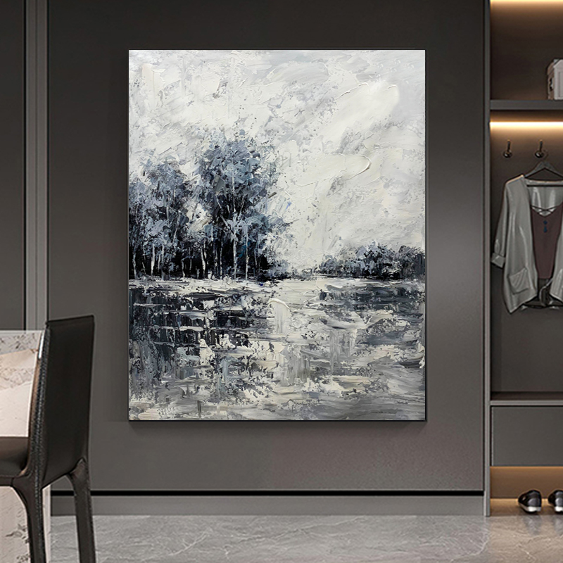 Brown And White Landscape Paintings