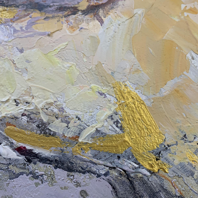 Deer Painting in Abstract Field