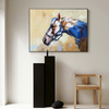 Yellow Abstract Horse Painting