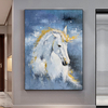 Blue And White Horse Painting