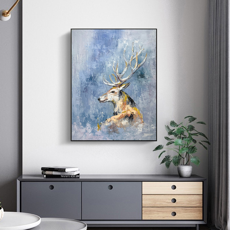 Blue Deer Painting