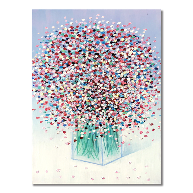 Thick Texture Flower Art