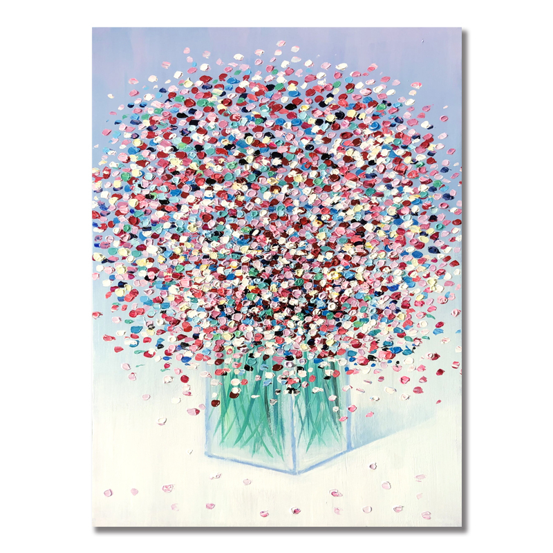 Thick Texture Flower Art