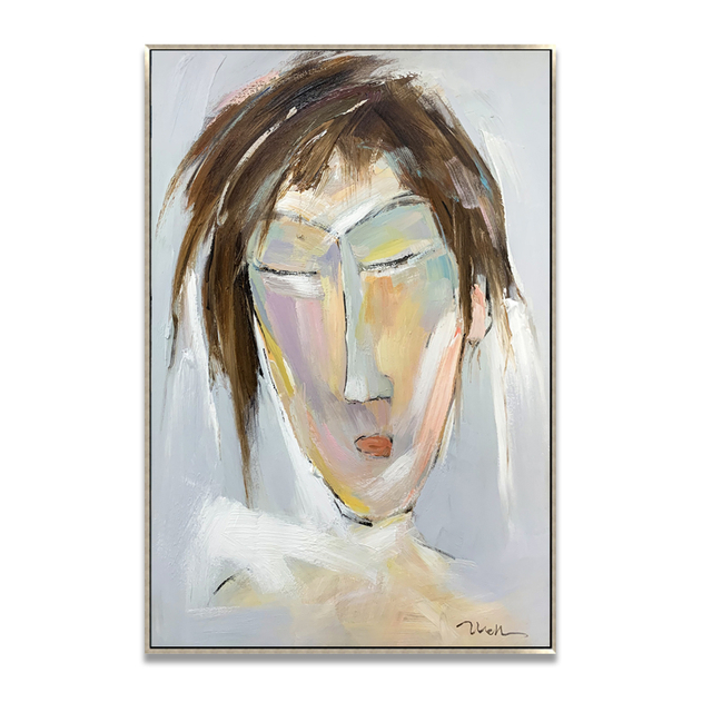 Abstract Short Hair Female Art