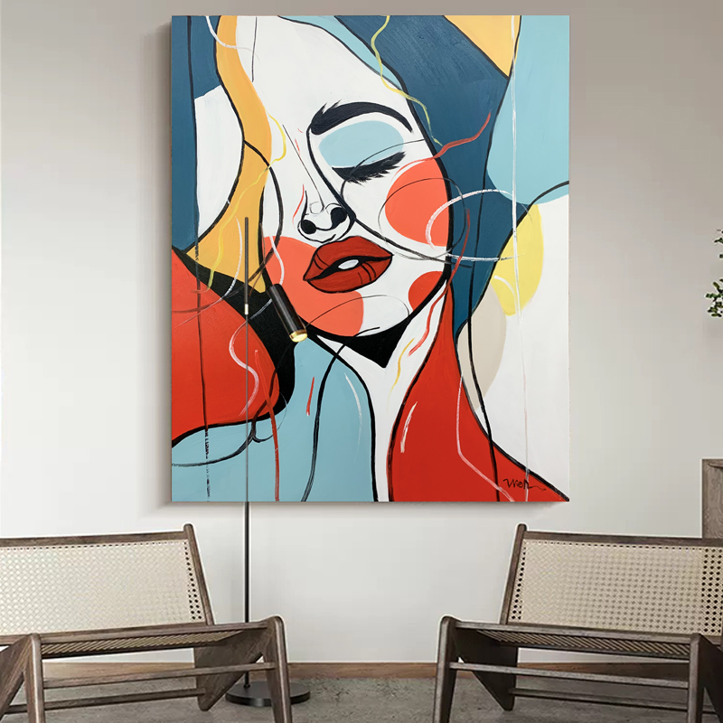 Color Abstract Portrait Painting