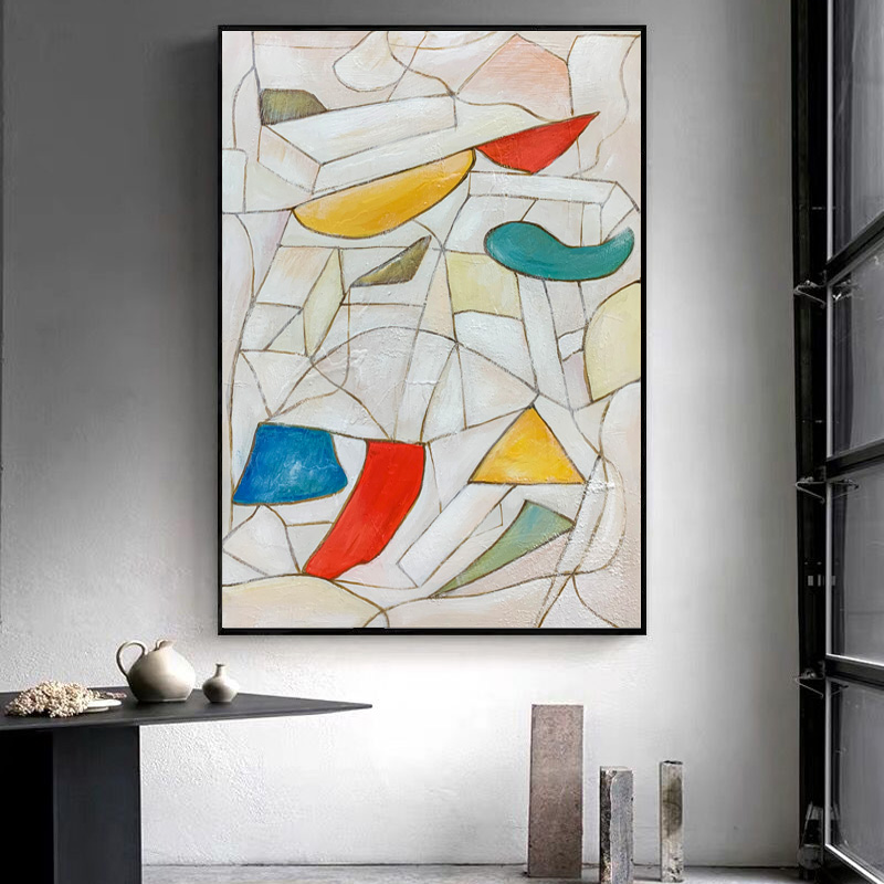 Colorful Paintings of Geometric Lines