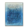 Thick Texture Blue Grid Painting