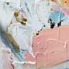 Abstract Wall Painting in Pink Tones