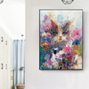 Funny Cat in Colorful Flowers