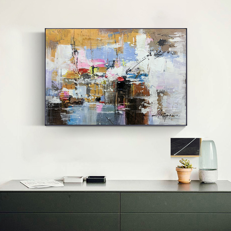 Large Painting Behind Sofa Acrylic Canvas Painting