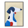 Abstract Yellow Background Dog Painting