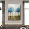 Blue Landscape Trees Abstract Art