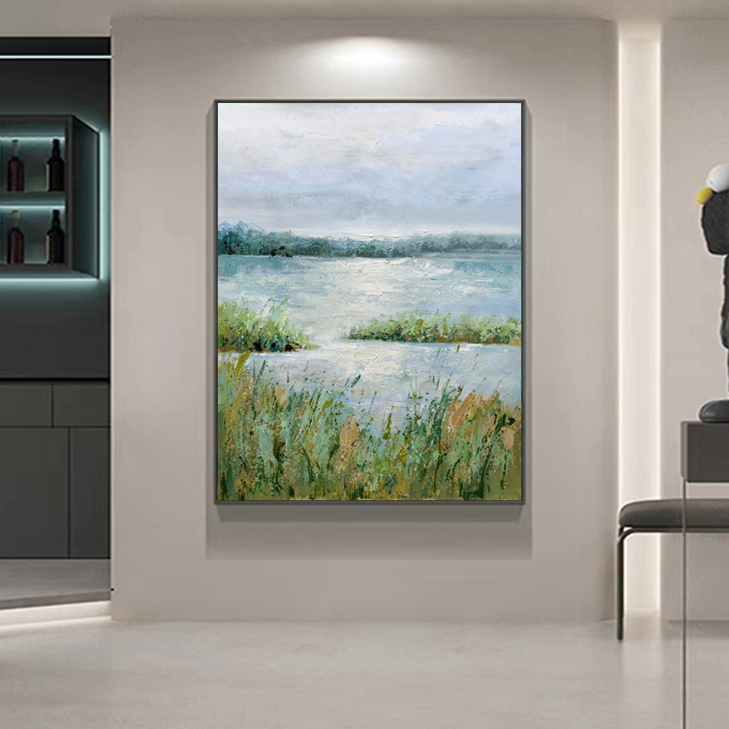 Abstract Lake Art