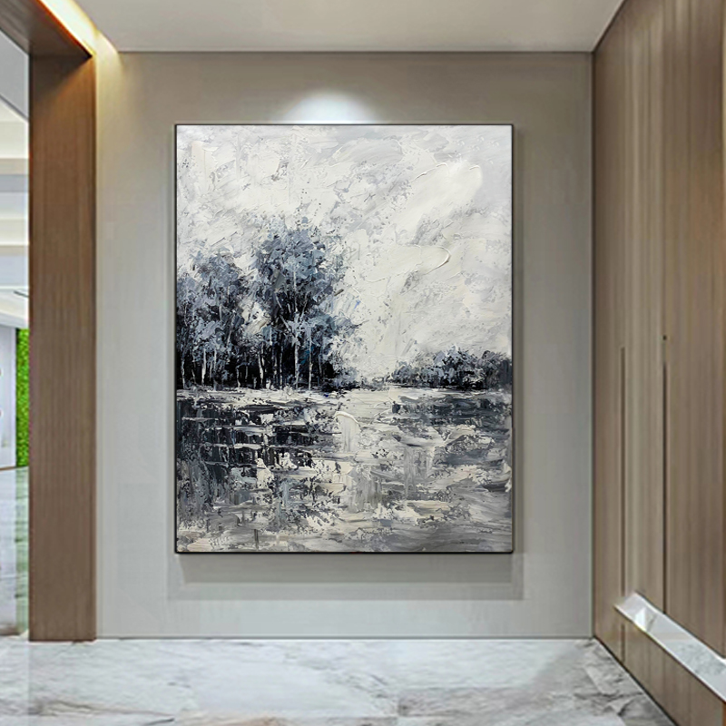 Brown And White Landscape Paintings