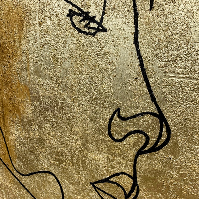 Abstract Gold Foil Painting 2