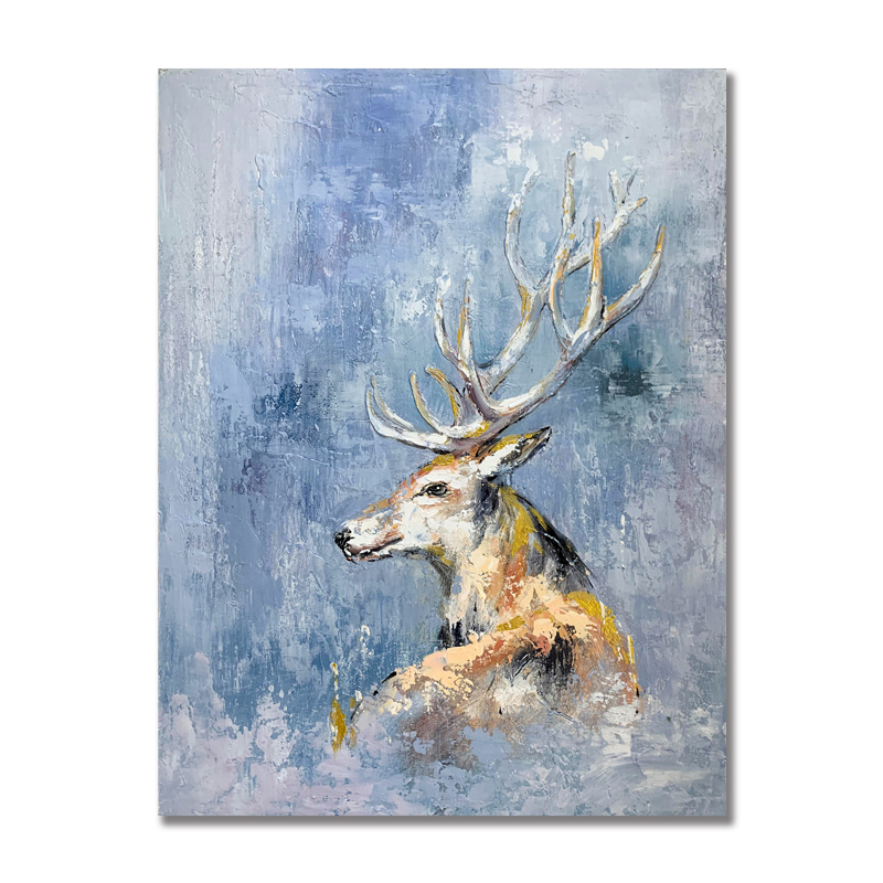 Blue Deer Painting