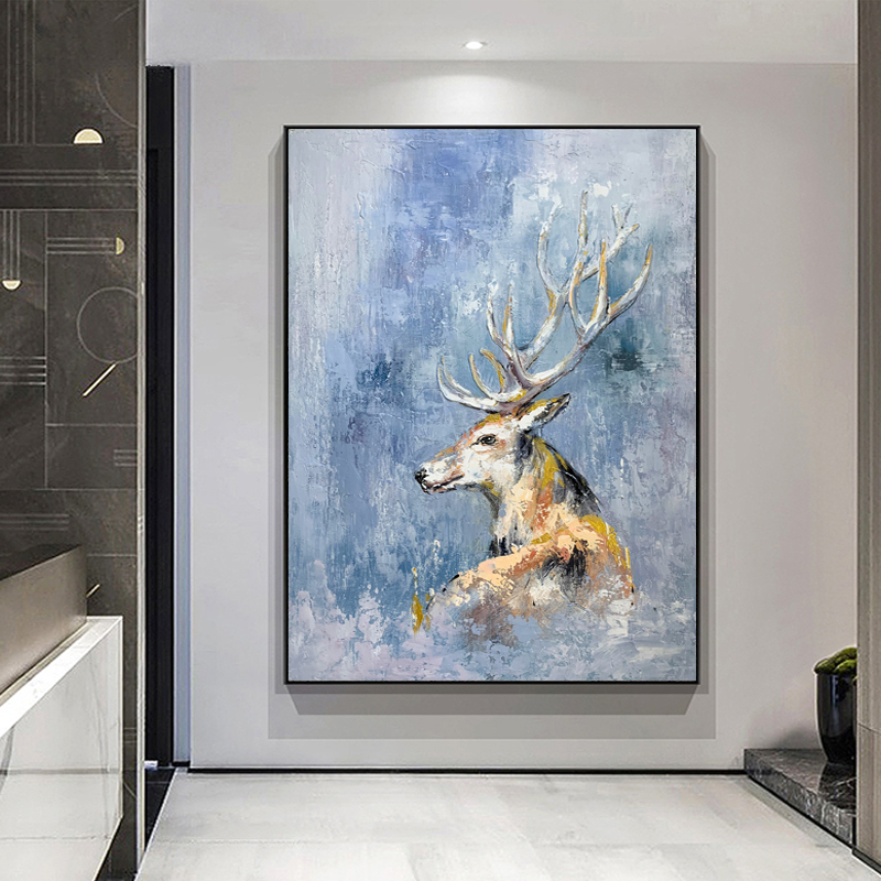 Blue Deer Painting