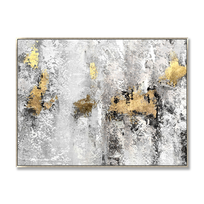 Black And White Gold Painting