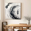 Thick Oil Black And White Wall Painting