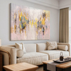 Pink Gold Leaf Wall Painting
