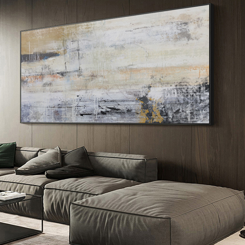 Yellow Abstract Horizontal Painting