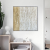 Square White Yellow And White Line Painting