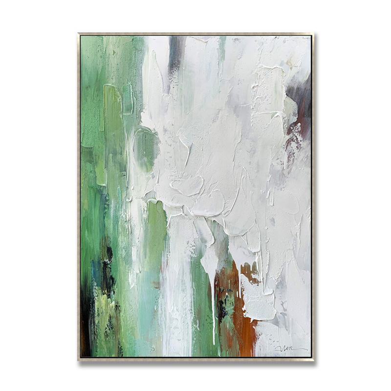 Green And Orange Abstract Wall Decor