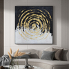 Golden Circle Black And White Intersection Background Art