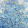 Blue Landscape Trees Abstract Art